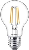 Philips LED Classic E27 Lampe, 40 W, Tropfenform, klar, warmweiß, Doppelpack