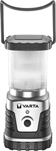 VARTA Campinglampe LED, unbestückt, Camping Lantern L20, drei Leuchtmodi, läuft mit 3x D Batterien, spritzwassergeschützt, geeignet für Outdoor-Einsätze Zelten, Wanderungen, Angeln, Notfälle