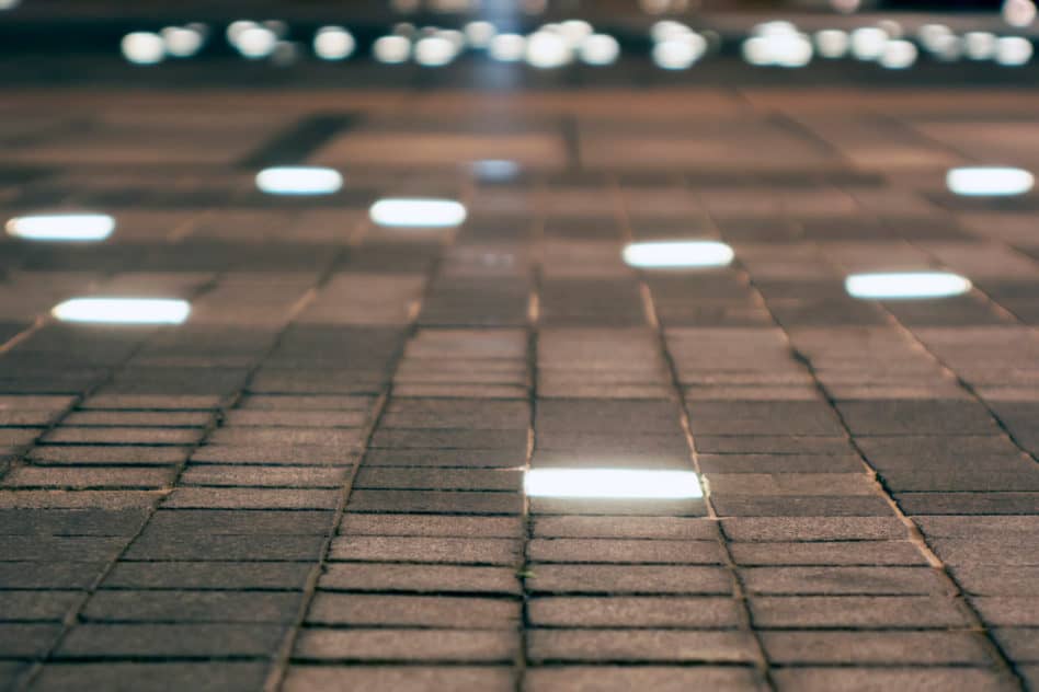 Bodenlampe Weg-Beleuchtung LED Solarstein Solar-Bodenleuchte Pflastersteine 